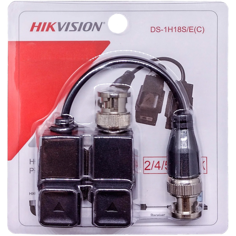 Hikvision DS 1H18S E C Ζεύγος Παθητικών Video Balun για κάμερες HD ως